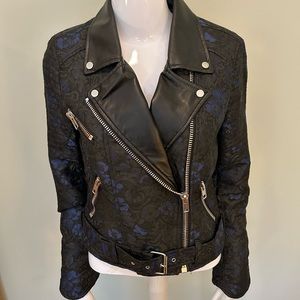 ABS brocade moto jacket